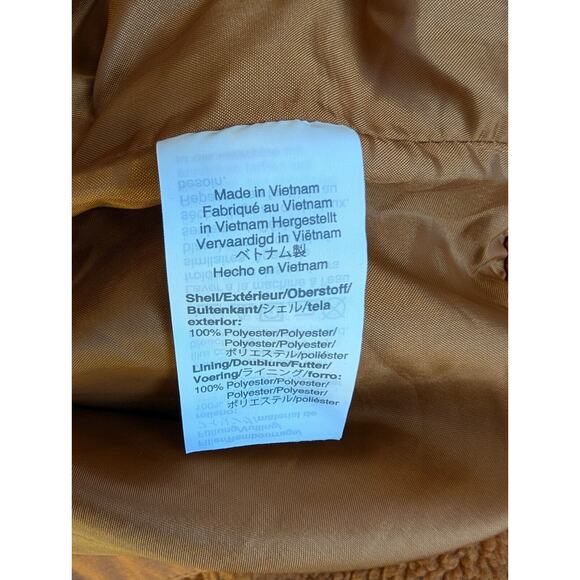 Madewell Jacket Women Large Brown Sherpa Portland Cropped Long Sleeve Snap Front - Picture 4 of 4